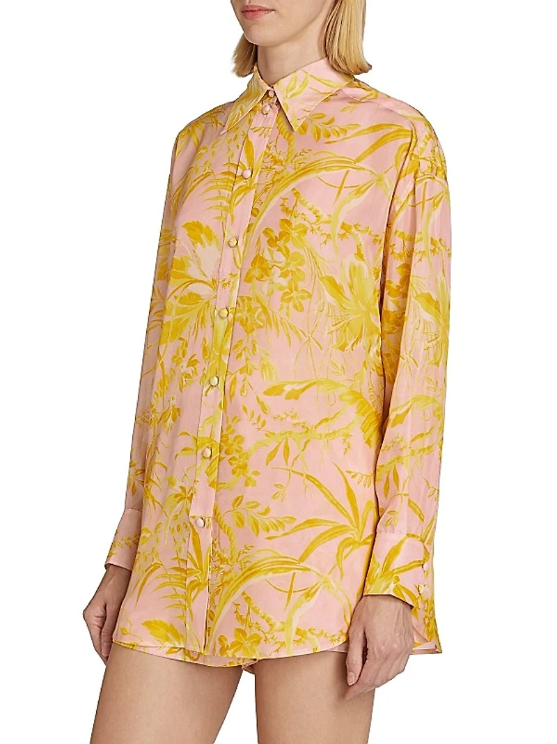 Pop Floral Silk Shirt