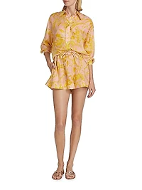 Pop Floral Silk Shirt
