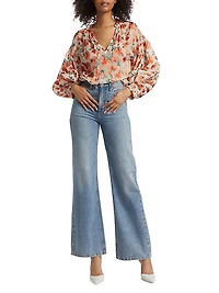 Julius Floral Silk-Blend Blouse