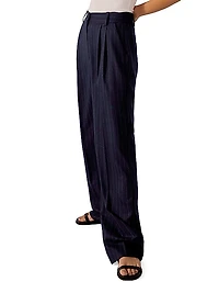 The Favorite Pinstriped Wide-Leg Pants