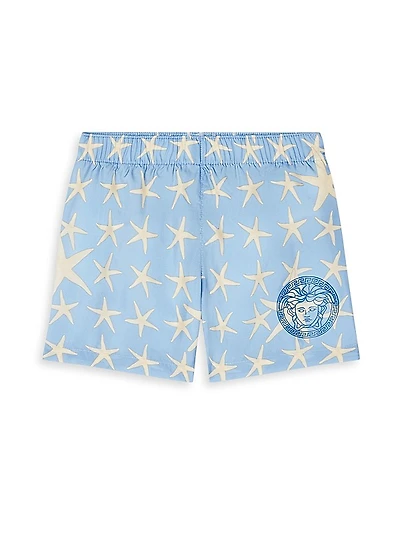 Baby Boy's Sea Starfish Print Swim Shorts