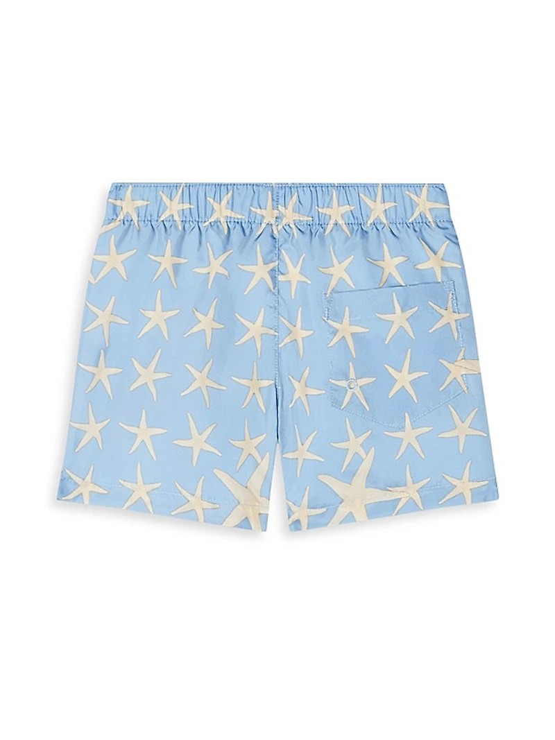 Baby Boy's Sea Starfish Print Swim Shorts