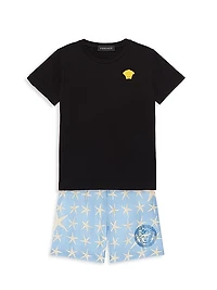 Baby Boy's Sea Starfish Print Swim Shorts