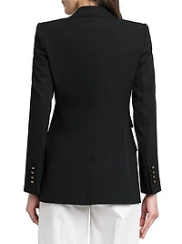 Single-Breasted Wool-Blend Jacket