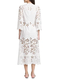 Floral Cotton-Blend Midi-Dress