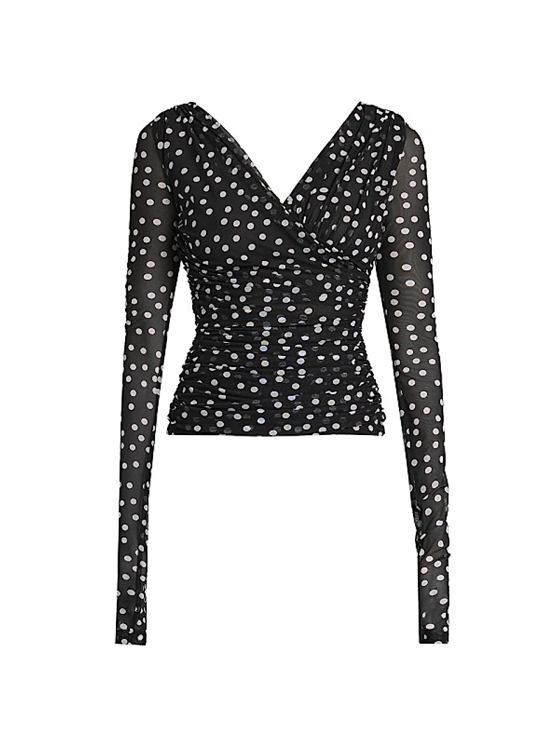 Polka-Dot Tulle Top