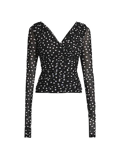 Polka-Dot Tulle Top