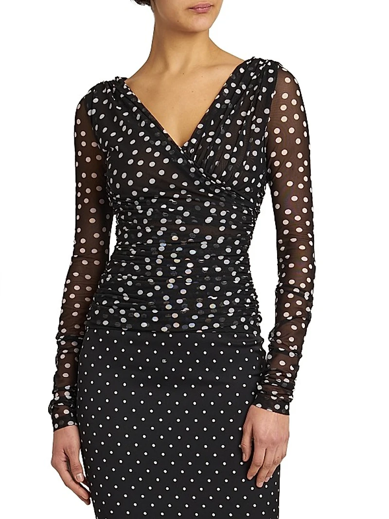 Polka-Dot Tulle Top
