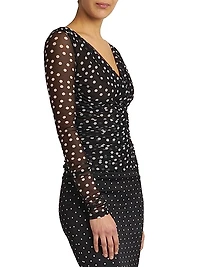 Polka-Dot Tulle Top
