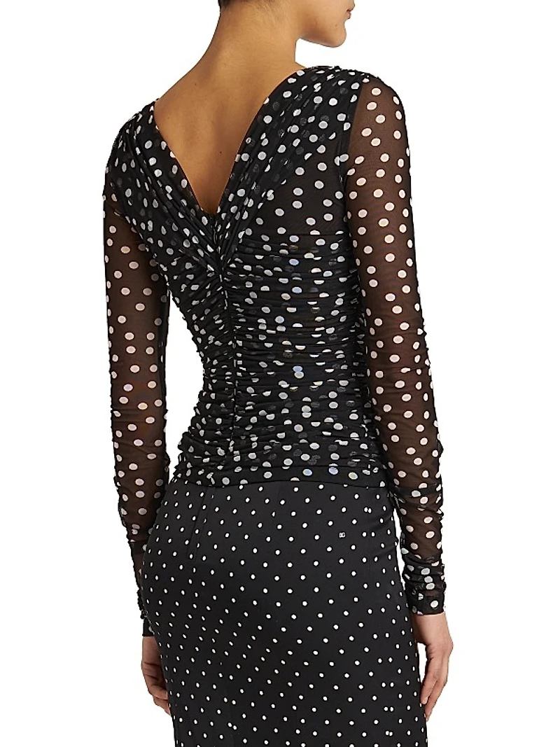 Polka-Dot Tulle Top