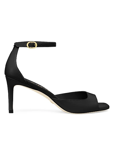 Nudistia 75MM Leather Ankle-Wrap Sandals