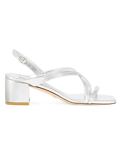 Oasis 50MM Metallic Leather Sandals