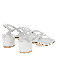 Oasis 50MM Metallic Leather Sandals