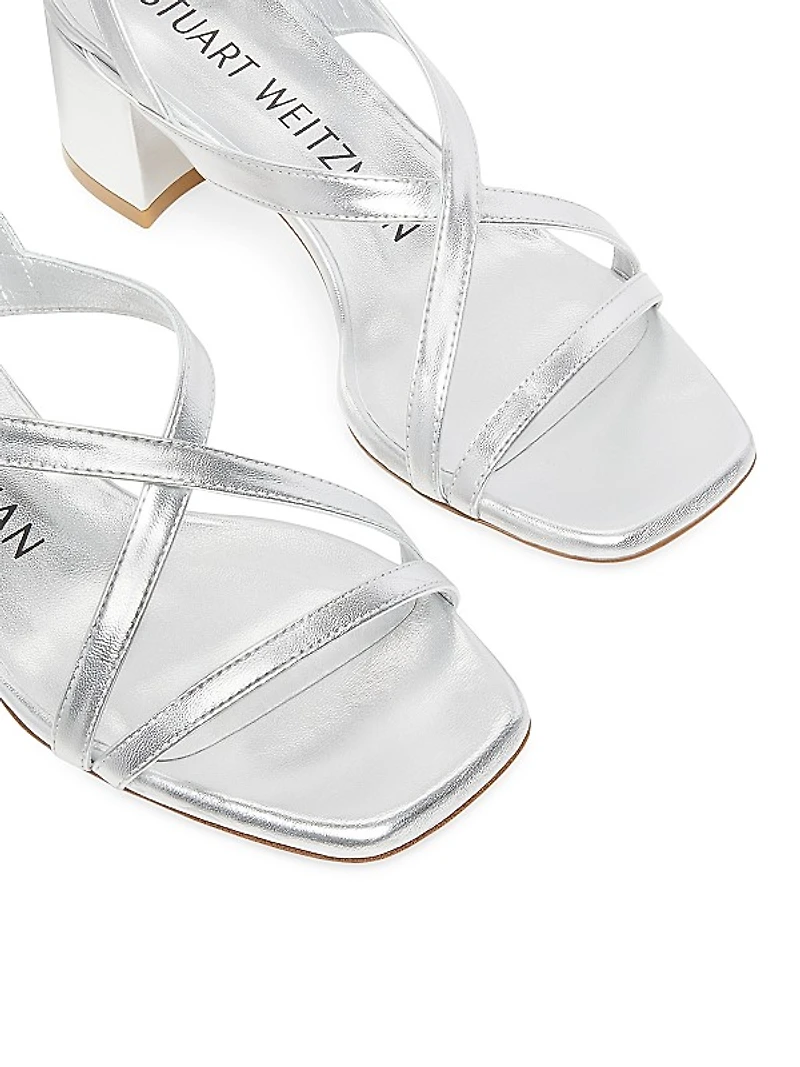 Oasis 50MM Metallic Leather Sandals