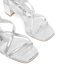 Oasis 50MM Metallic Leather Sandals