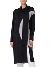 Silk Crêpe Tunic Blouse