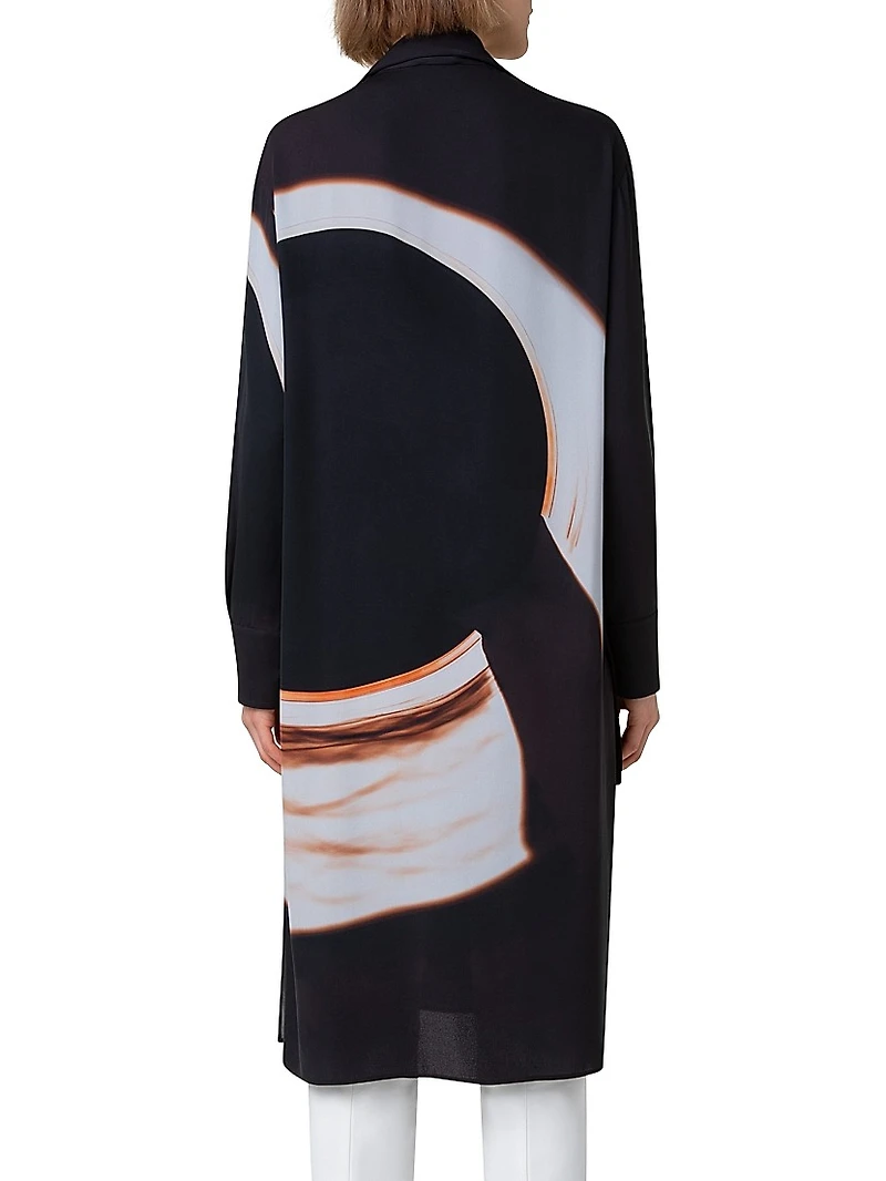 Silk Crêpe Tunic Blouse