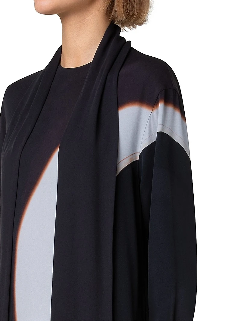 Silk Crêpe Tunic Blouse