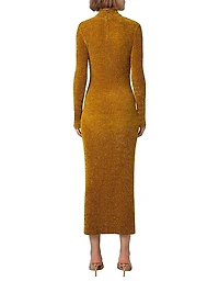 Chenille Rib-Knit Tube Midi-Dress