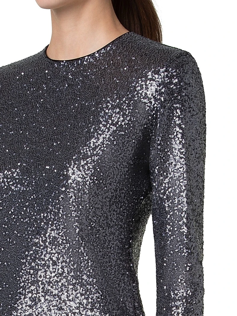 Sequined Jersey Top