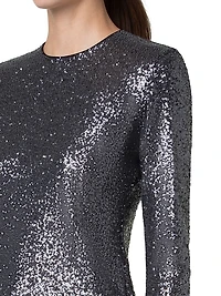 Sequined Jersey Top