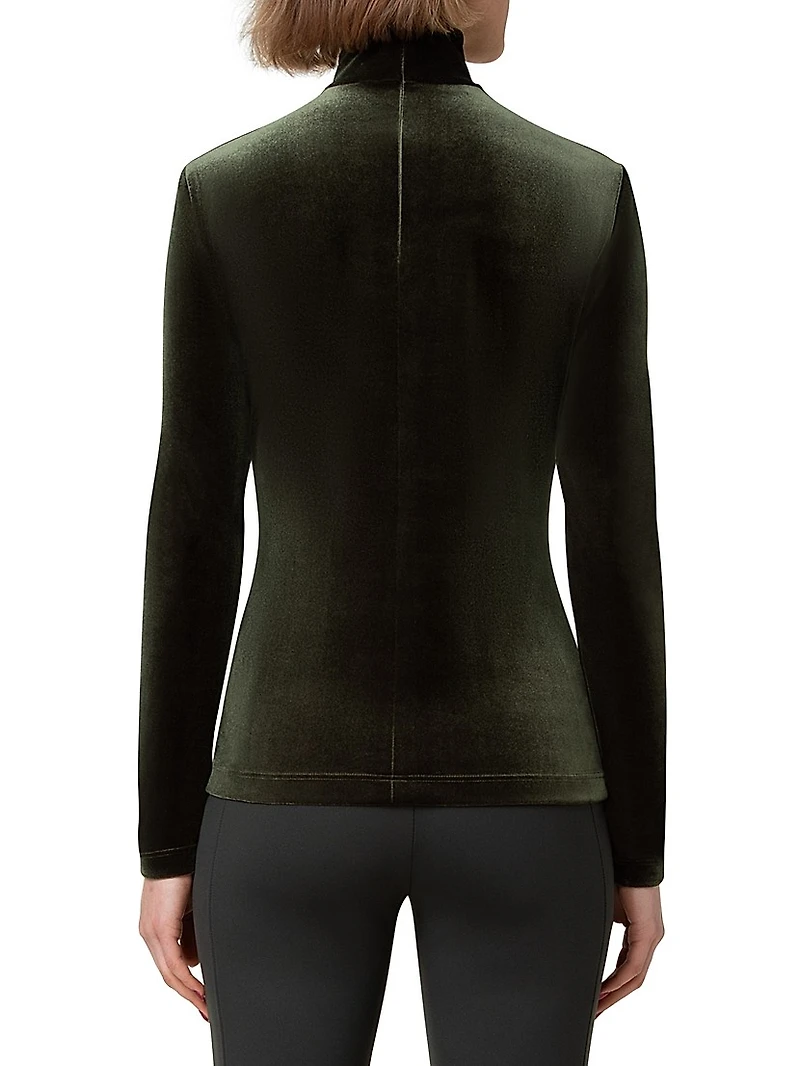 Velvet Mock Turtleneck Top