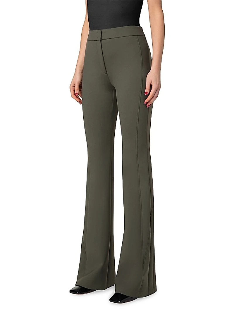 Faris Neoprene Boot-Cut Pants