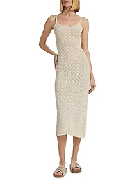 Geometric Crochet Midi-Dress