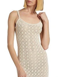 Geometric Crochet Midi-Dress