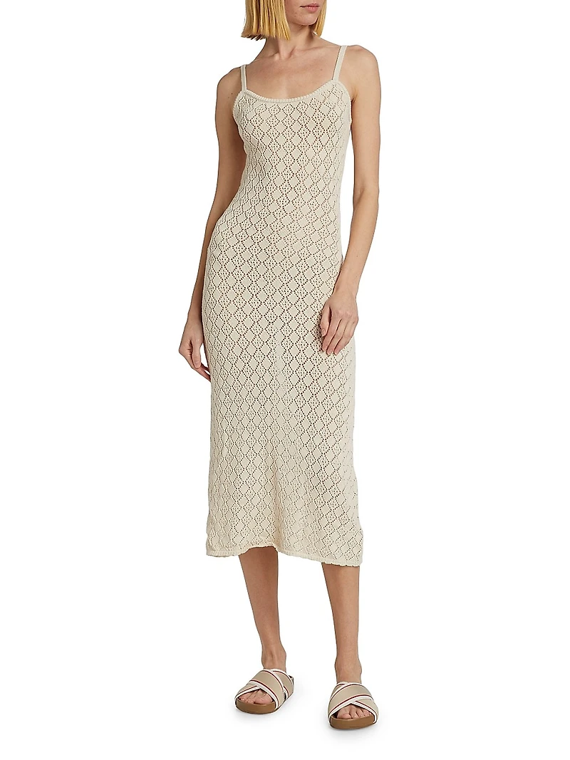 Geometric Crochet Midi-Dress