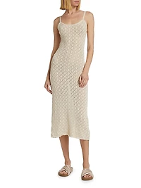 Geometric Crochet Midi-Dress