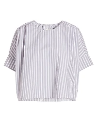 Boxy Striped Cotton T-Shirt