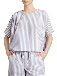 Boxy Striped Cotton T-Shirt
