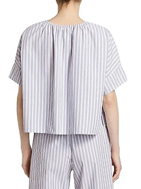 Boxy Striped Cotton T-Shirt
