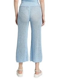 Crocheted Wide-Leg Pants