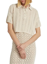 Crochet Polo Top