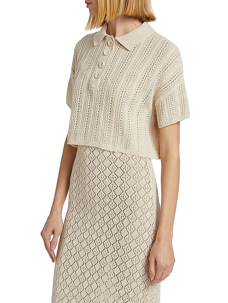 Crochet Polo Top