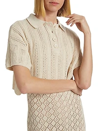 Crochet Polo Top