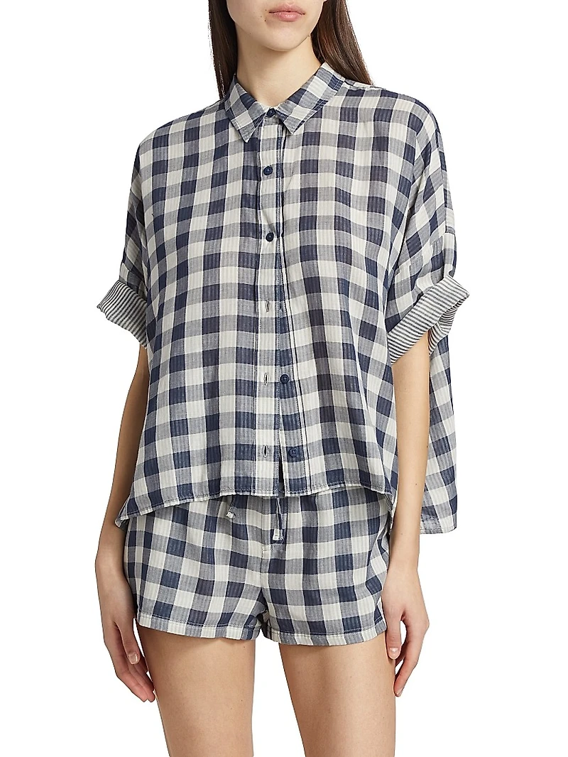 Seersucker Check Cotton Shirt