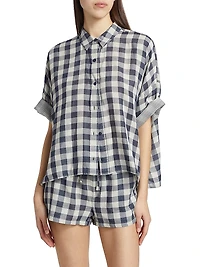 Seersucker Check Cotton Shirt