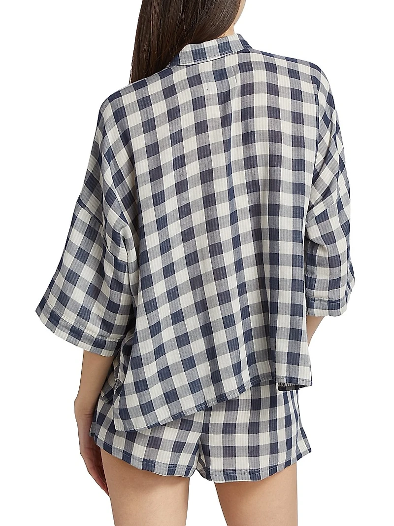 Seersucker Check Cotton Shirt