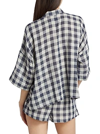 Seersucker Check Cotton Shirt