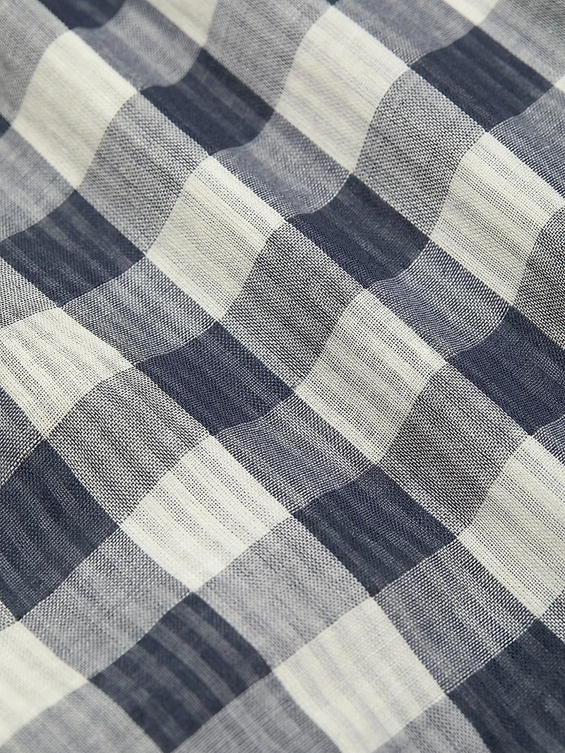 Seersucker Check Cotton Shirt