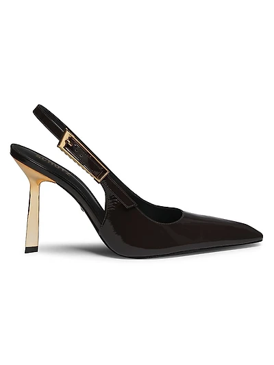 Ciara 100MM Leather Slingback Pumps
