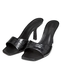 Posseni 90MM Embossed Leather Sandals