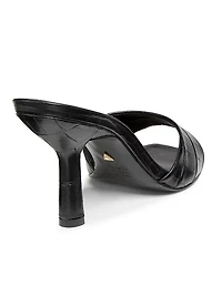 Posseni 90MM Embossed Leather Sandals