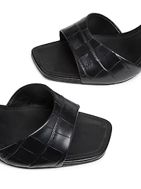 Posseni 90MM Embossed Leather Sandals