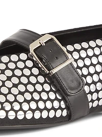 Eiza Studded Leather Ballet Flats
