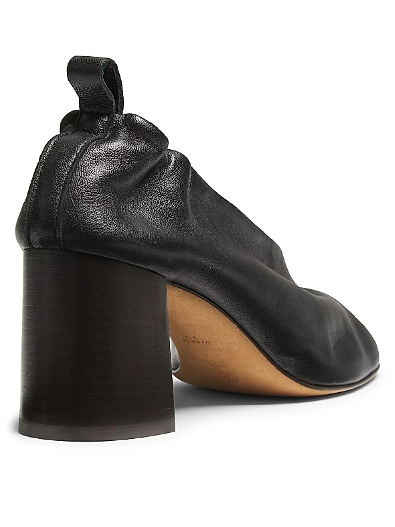 Nadia 90MM Elasticated Leather Pumps