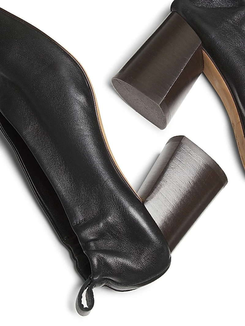 Nadia 90MM Elasticated Leather Pumps